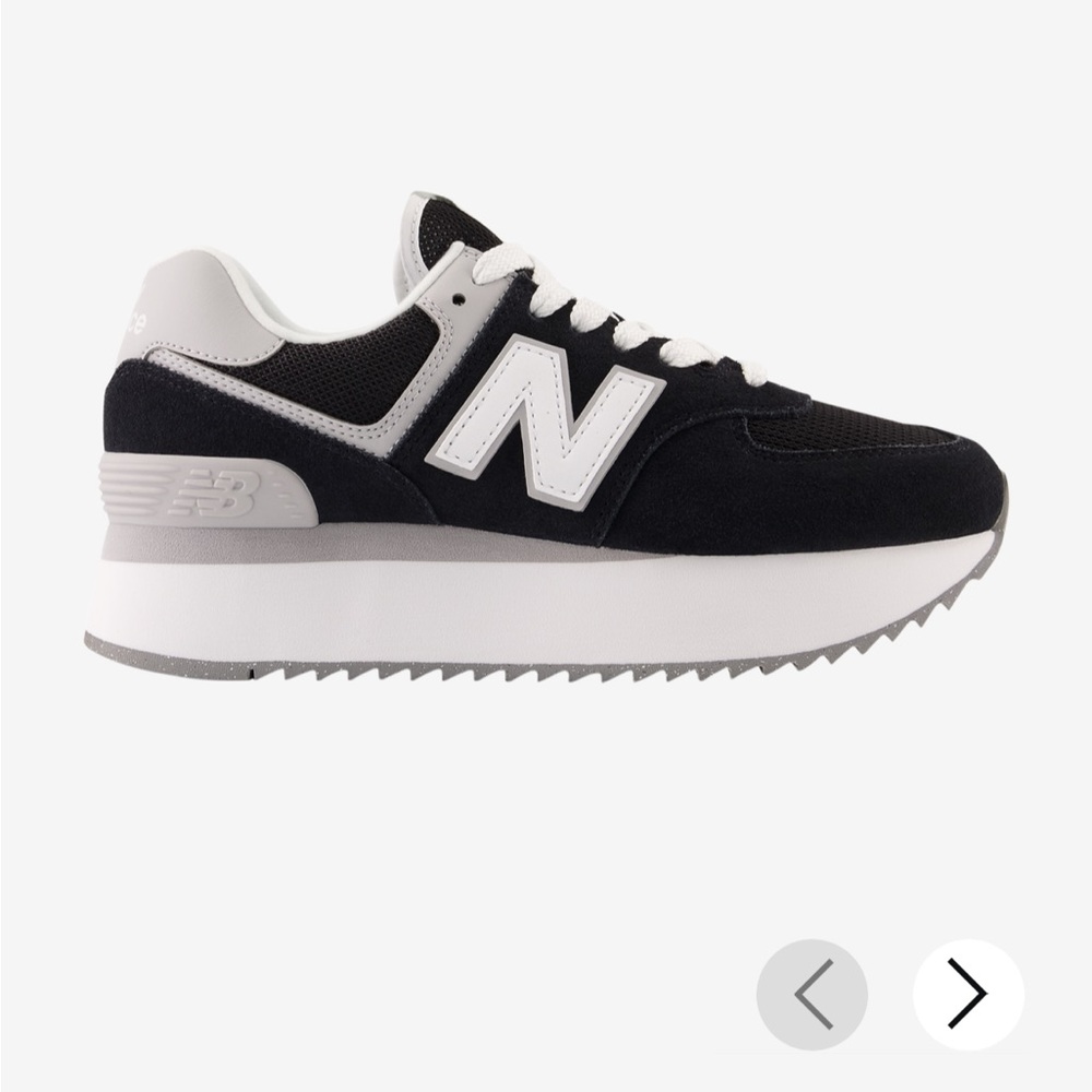 New Balance 574 platform shoes/sneakers.
